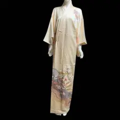 着物 和装 和服 薄い桜色 訪問着 小紋 布 リメイク