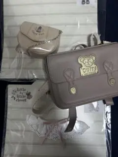 ディズニーシー　ダッフィーぬいぐるみ用のバッグ兼ミニバッグとコスチュームセット