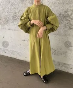インターファクトリー　INTER FACTORY ボリュームスリーブワンピ　M