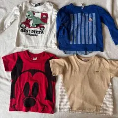 4点まとめ売り男の子100 トップス保育園通園着替えミッキーディズニー