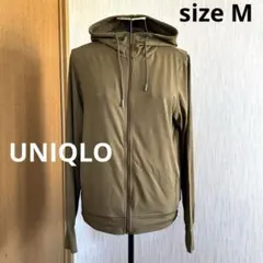 ユニクロ エアリズム UVカットパーカー AIRism 紫外線対策　カーキ M