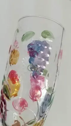 フルーツ柄 ガラスグラス　2個セット