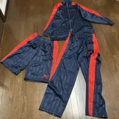 [廃盤希少]PUMAプーマ ジャージセットアップ３点　ネイビー×レッド