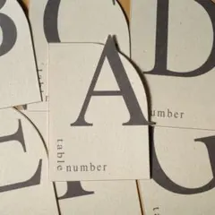 ⑩ 春婚に人気｜飛び出すアルファベット テーブルナンバー｜つぶつぶ｜クリーム｜