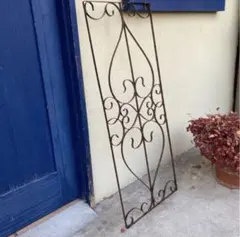 アイアンウォールデコ Lサイズ ブラウンアンティークフィニッシュ シャビー壁飾り