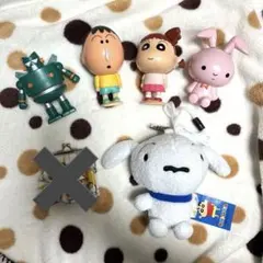 クレヨンしんちゃんまとめ売りねねちゃんぼーちゃんシロうさぎロボガチャがま口ポーチ