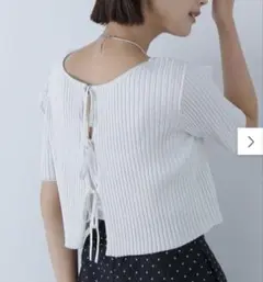 NATURAL BEAUTY BASIC リボンショートラメカーディガン ボレロ