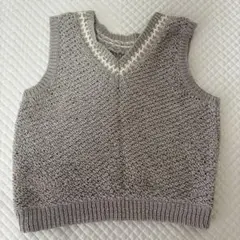 niko and... グレー Vネック ニットベスト