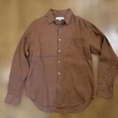 新品　UNITED ARROWS リネンシャツ テラコッタ　Sサイズのサムネイル