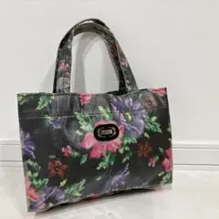 FEILER フェイラー 花柄 ミニトートバッグ ハンドバッグ ブラック