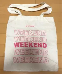 SHEIN ピンク ロゴ トートバッグのサムネイル