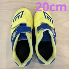 フットサルシューズ イエロー/ブルー ベルクロ　20cm