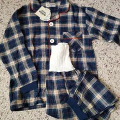 未使用Little Weekend チェック柄パジャマセット110cm