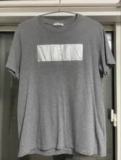美品VALENTINO グレー Tシャツ シルバー ロゴ