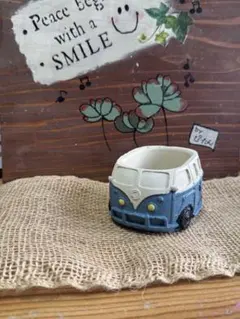 スクーター型 植木鉢 カット多肉つき バイク型 ハンドメイド モルタル