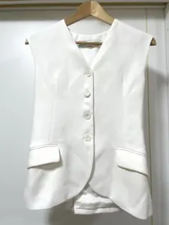 ZARA ベスト ジレ ホワイト XSサイズ