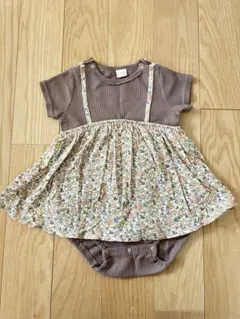 tete a tete フラワープリントロンパース 80