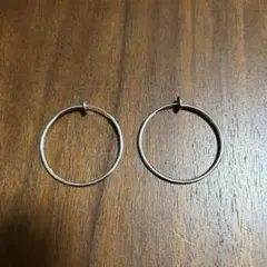 シンプル フープイヤリング シルバーカラー