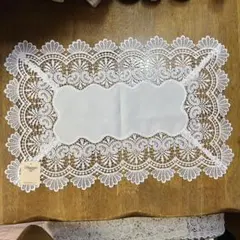 【新品未使用】近沢 レースChikazawa テーブルマット長方形　ホワイト