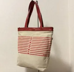 PICONE スタジオピッコーネ キャンバス 大きめ トートバッグ レッド 赤色