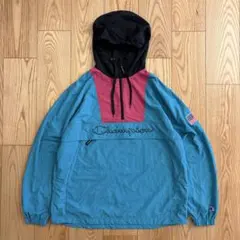 Champion チャンピオン ナイロンアノラック L 刺繍 USA