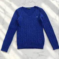 Ralph Lauren ラルフローレン ケーブルニットセーター Mサイズ 刺繍