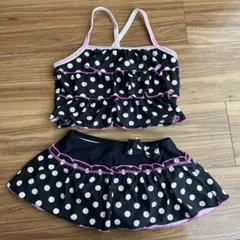 水玉模様セパレート水着 女の子用　130