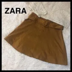 ZARA ザラ ミニスカート スエード調 キャメル 可愛い