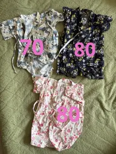 花柄甚平セット 3点 95cm未満