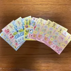 マイメロディ、ハローキティ、ケロケロケロッピなどサンリオキャラクターシール10枚