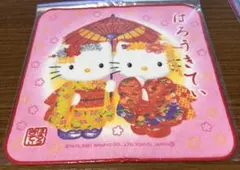 ご当地キティ　ハンカチ　プチタオル　レア　レトロ　Hello Kitty 花魁