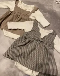 女の子ロンパース2着セット