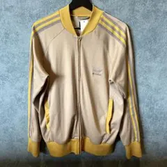 90s adidas トラックジャケット　黄色　トレフォイル　刺繍　L
