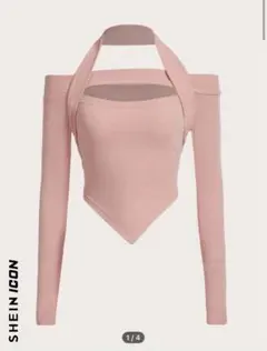 SHEIN ICON オフショルダー長袖トップス