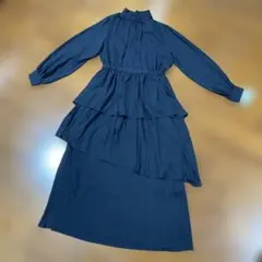 美品✨コルコバード マキシワンピース ボウタイ 七分袖 リボン