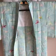 羽織　仕付糸付　スカイブルー　羽織紐付