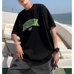 プリント 半袖 Tシャツ カットソー ユニセックス XL ブラック 新品未使用