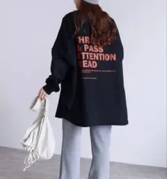 reca 前後ロゴゆったりスウェット裏起毛