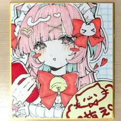 ファンアート ブルアカ 才羽ミドリ メイドミドリ 手描きイラスト 一点