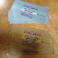 ゼビオ 株主優待券（20％オフ2枚、10％オフ8枚）