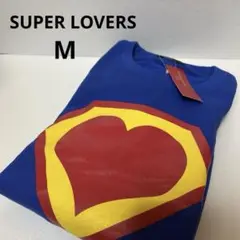 【未使用タグ付】SUPER LOVERS ハートロゴ スウェット ブルー