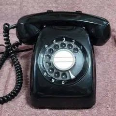 光回線対応】黒電話 601-A2 動作品 新品端子付 ダイヤル式 即使用可