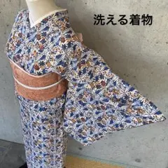 絽 ポリエステル 草木 身丈（肩から）163㎝＋ヴィンテージ絽つづれ作り