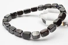 ブラックアイアンスギライト(杉石)　7-9.5x6-6.5mm　ブレスレット