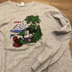 ハワイ　アロハ　ヴィンテージロンT パラダイスミッキーマウス