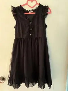 axes femme ドット柄 フリル ノースリーブ チュール ワンピースのサムネイル