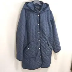 未使用タグ付き　LORENZO RIGHI　キルティングコート　ネイビー　LL