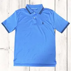【ラルフローレン】半袖ポロシャツ ブルー M(10-12)