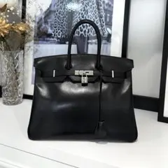 エルメス バーキン35 ボックスカーフ ブラック シルバー金具