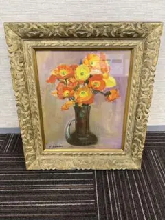 K. Sachako 花瓶の花 油彩画 K. Sachako 花瓶の花 油彩画 - メルカリ